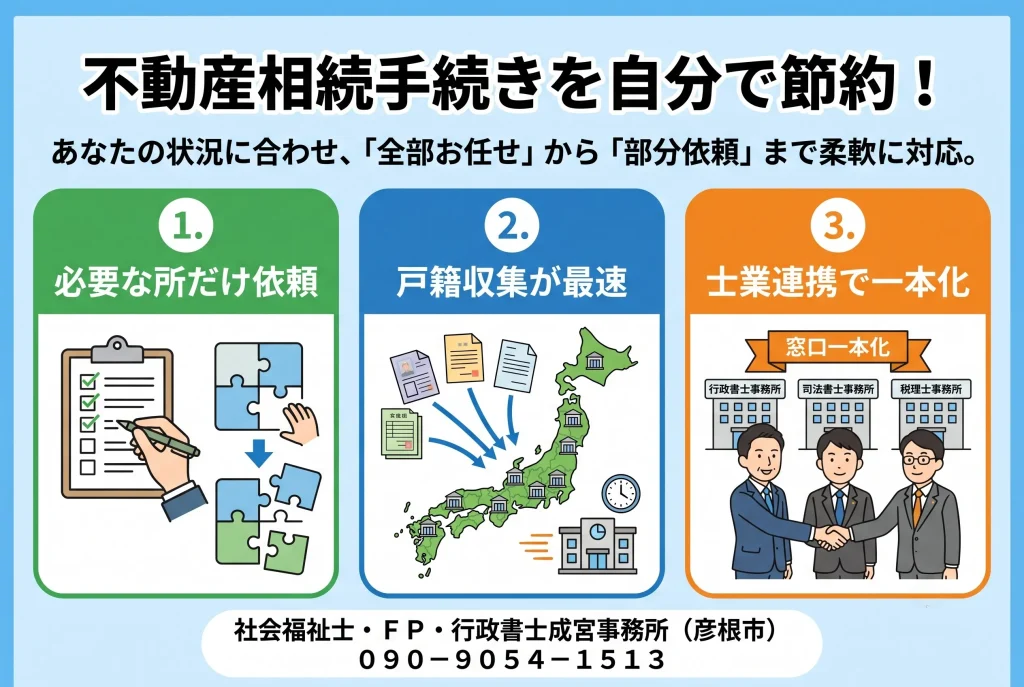 不動産の相続手続きを自分で節約